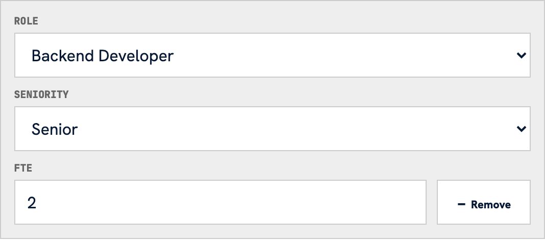 Example team excerpt: two Senior Backend Developers